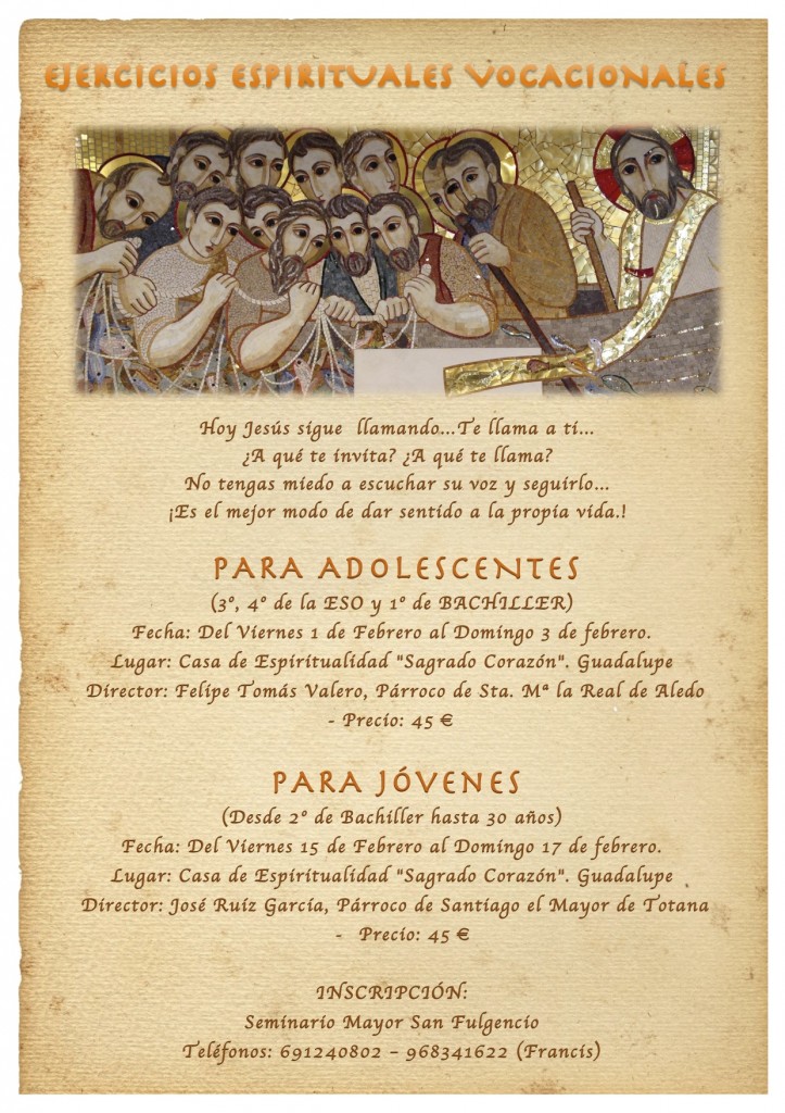Ejercicios Espirituales Vocacionales 2013 - Seminario San Fulgencio - Diócesis Cartagena