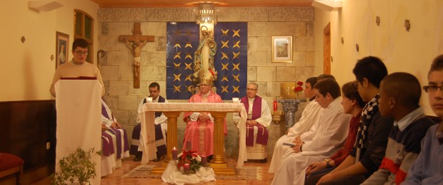 Visita Obispo Seminario Menor Alhama Diócesis de Cartagena - Seminario de Murcia